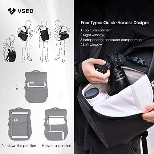 Black Snipe 16L Camera Backpack for DSLR