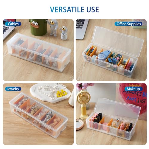 Cable Organizer Storage Box with 8 Cable Ties