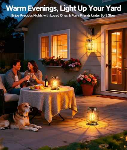 Solar Lanterns Outdoor Waterproof (4 Count)