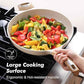 12.5inch Ceramic Nonstick Frying Pan Paella Pan with Lid