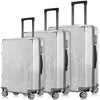3-Piece Set (20/24/28 Inch) Clear Suitcase Cover (Gray Trim) (3 Count)