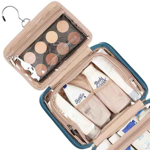 Travel Toiletry Bag for Women Hanging Organizer Makeup Case Pockets