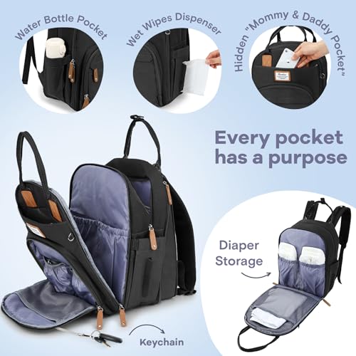Baby Diaper Bag Backpack with Changing Pad