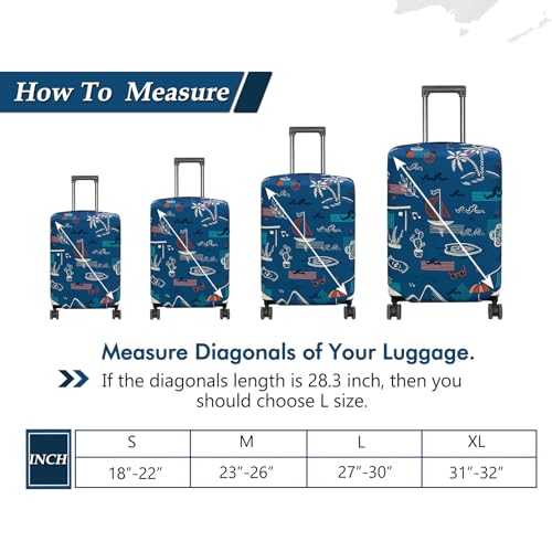 Travel Luggage Cover Suitcase Protector Fits 23