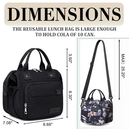 Small Lunch Bag Lightweight Mini Insulated Lunch Box for Women Work Portable Soft Cooler for Picnic Travel Road Trips