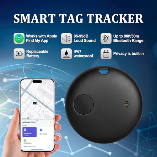 Smart Tag 2 Pack Bluetooth Tracker Work with Apple Find My