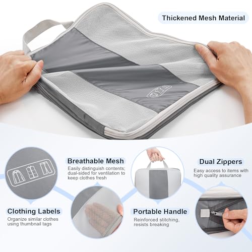 10 Set Compression Packing Cubes for Travel Essentials (10 Count)