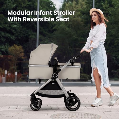2-in-1 Convertible Baby Stroller for Newborn to Toddler