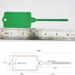 100pcs Reusable Blank Plastic Tags Ties Key Tags 1.45"*2.48" Serrated Tension Sealing Strap with Large Label Plastic Tie Mark Label Waterproof Hang Sign Write on Tag (Green, 100pcs)