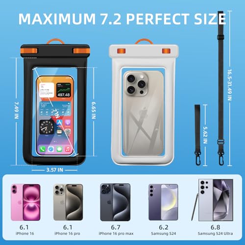 IPX8 Floating Waterproof Dry Bag 2 (2 Count)