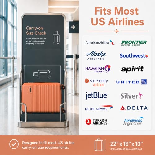 Carry On Luggage 22x14x9 Airline Approved Suitcase with Wheels