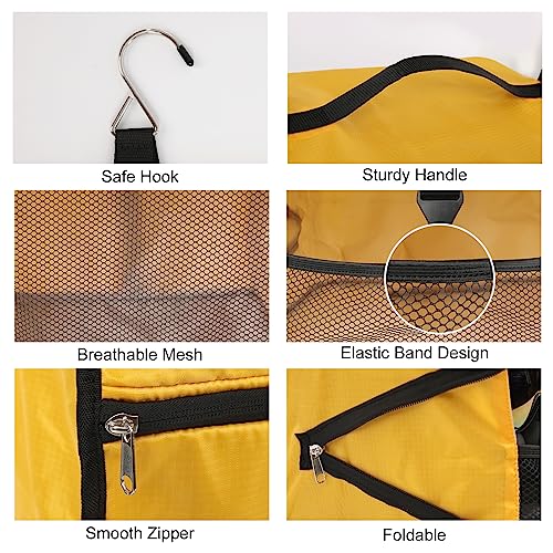 Travel Portable Hanging Shelves Closet Organizer Packing Luggage Storage with Multifunctional and Foldable Invisible Compartment