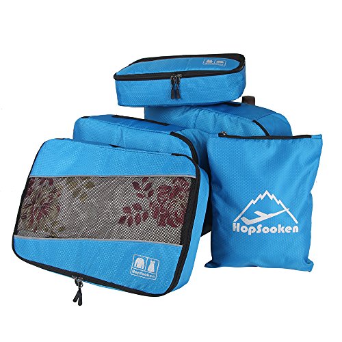 5 Set Packing Cubes for Travel Large Suitcase Luggage Organizer Bags Travel Accessories Vacation 4 Cubes 1 Laundry Pouch Bag (5 Count)