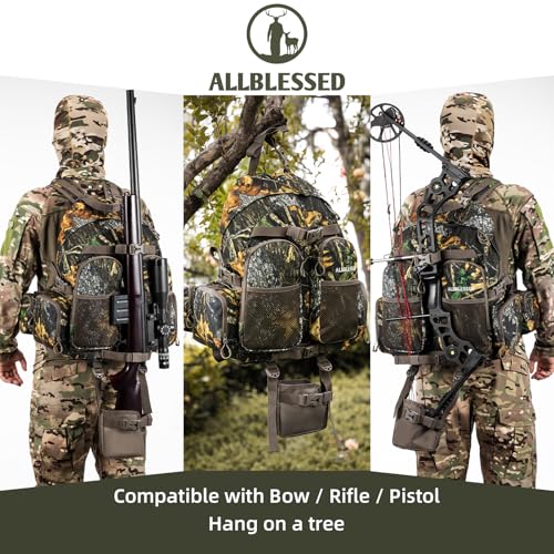 Hunting Backpack for Men Camo Hunting Day Pack for Rifle Bow 35L