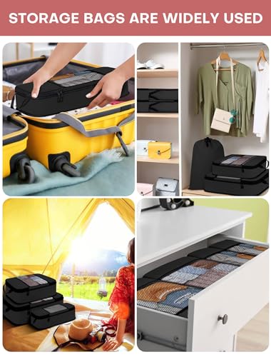 6 PCS Set Compression Packing Cubes for Travel (6 Count)