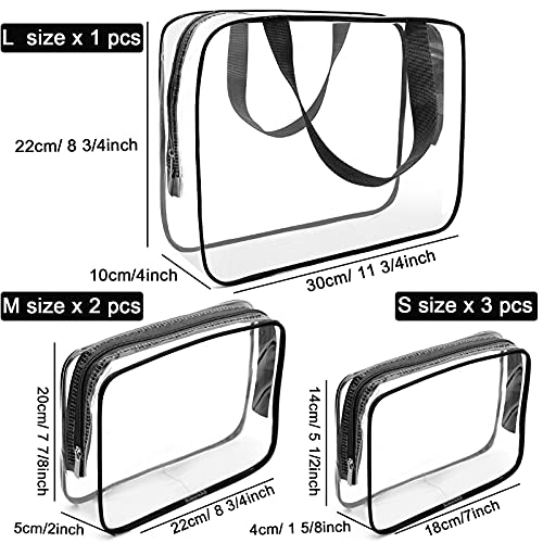 6 Packs Clear Makeup Bags