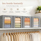 Clothes Storage Bins with Metal Frame for Closet (6 Count)