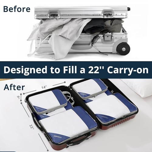 6 Set Compression Packing Cubes for Travel (6 Count)