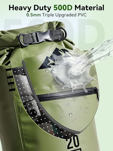 Waterproof Dry Bag Backpack with Zippered Pocket