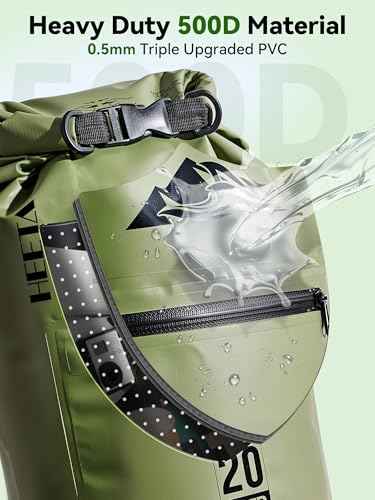 Waterproof Dry Bag Backpack with Zippered Pocket