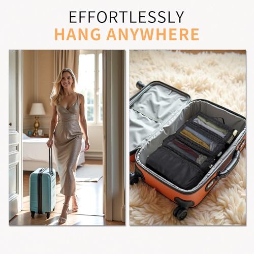 Suitcase Organizer Travel Bags Organizer for Luggage Compression Hanging Packing Cubes for Travel Carry on Closet (8.2894 Ounce)