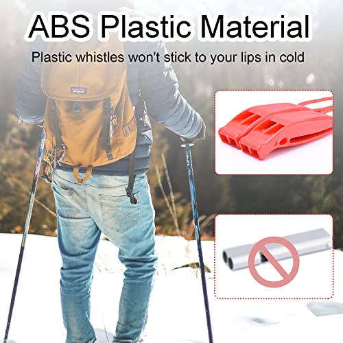 4Pack Emergency Whistle with Adjustable Reflective Lanyard