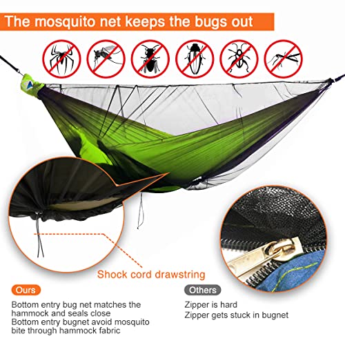 Camping Hammock with Mosquito Net for Youth Travel Hiking Backpacking Backyard Outside Patio