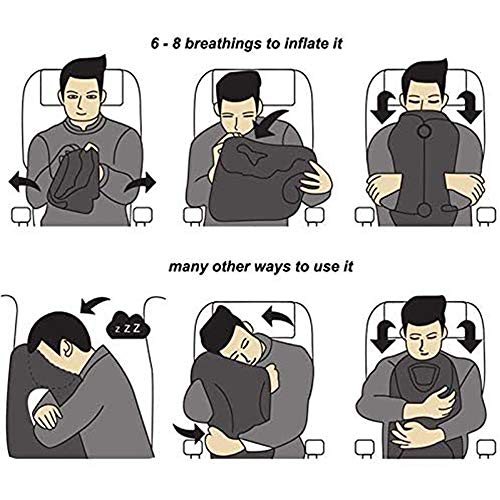 Inflatable Travel Pillow for Airplane