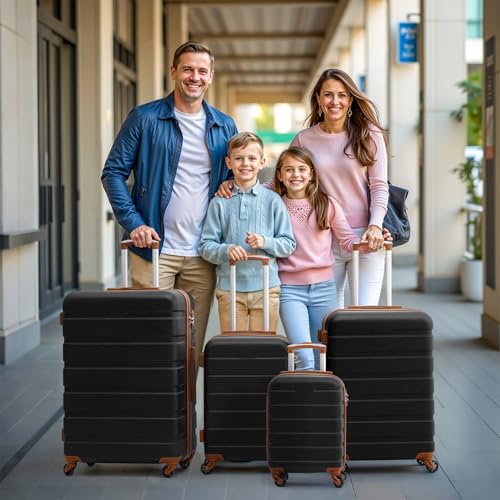 Luggage Set Lightweight Durable Hardshell (4 Count)