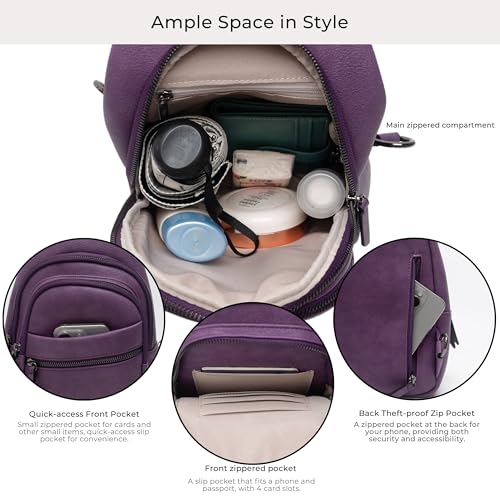 Large Sling Bag for Women Crossbody Purse Leather Fashionable Trendy Chest Bag for Travel