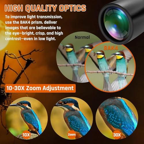 10 30x50 Zoom Binoculars for Adults High Powered