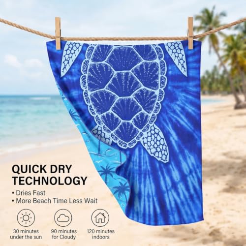 4 Pack Microfiber Beach Towel Oversized 71x32 Colorful Print Bulk (4 Count)