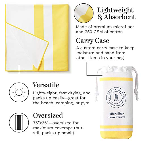 Laguna Beach Textile Co. Recycled Microfiber Quick Dry Beach Towel