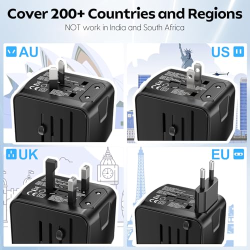 Universal Travel Plug Adapter 5 in 1 Charger