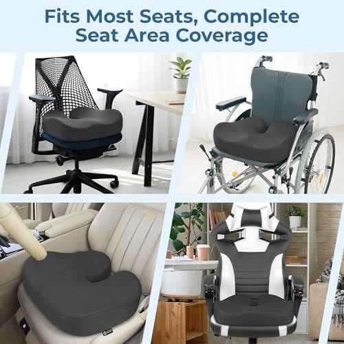 Seat Cushion Memory Foam Chair Cushion for Tailbone Pain Relief