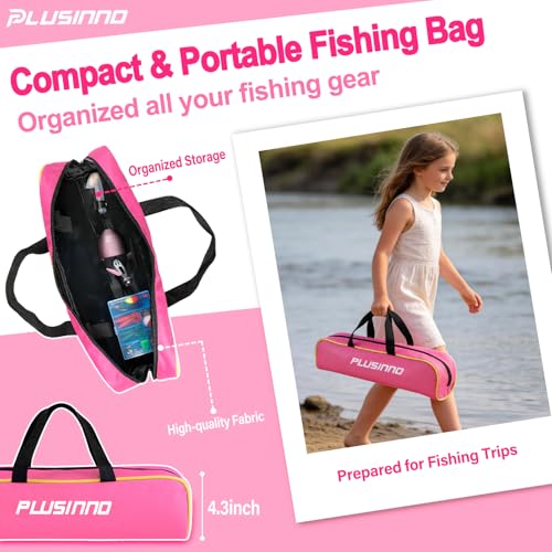 Kids Fishing Pole with Spincast Reel Telescopic Fishing Rod Combo Full Kits for Boys