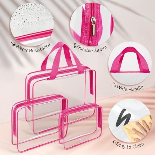 10 PCS Clear Travel Bags for Toiletries (10 Count)