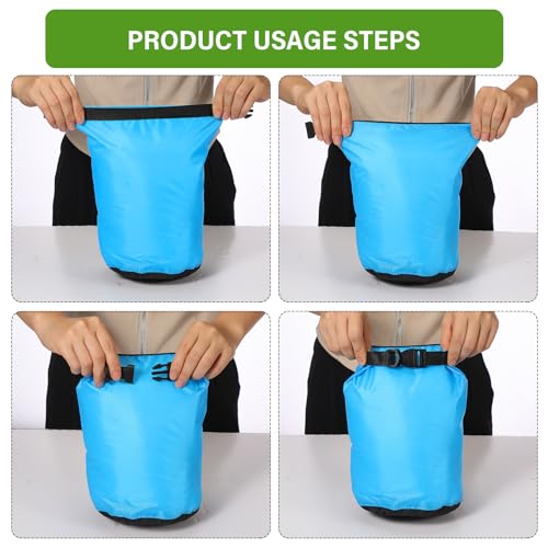6 Pcs Waterproof Dry Bag Set for Kayaking & Camping (6 Count)