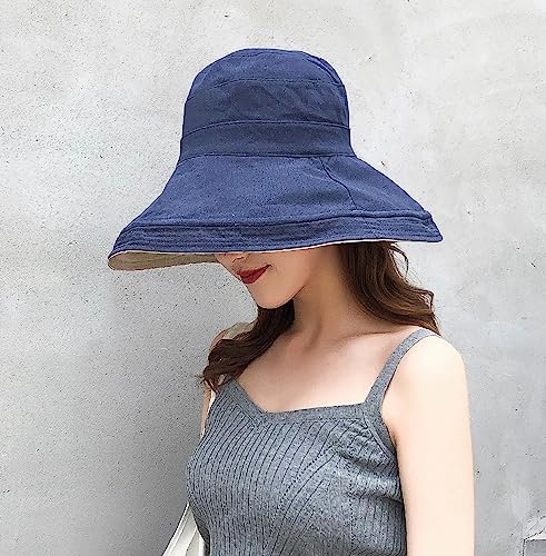 Women Summer Wide Brim Sun Hat Bucket Fishing Hats UV Protection