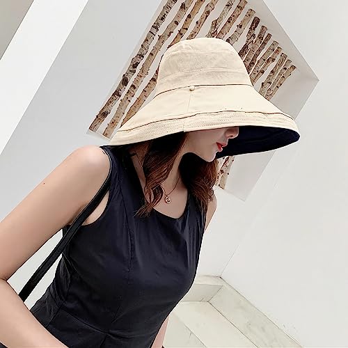 Women Summer Wide Brim Sun Hat Bucket Fishing Hats UV Protection