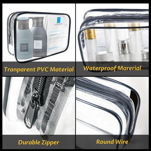 16 Pieces Clear Makeup Bags Bulk (16 Count)