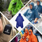 Hooded Rain Poncho Waterproof Raincoat Jacket for Men Women Adults