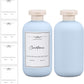 6.8 oz Plastic Travel Shampoo Bottles, Refillable Flip Cap Squeeze Bottles for Toiletries, Large Leakage-proof Travel Shampoo and Conditioner Container (Blue)