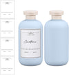 6.8 oz Plastic Travel Shampoo Bottles, Refillable Flip Cap Squeeze Bottles for Toiletries, Large Leakage-proof Travel Shampoo and Conditioner Container (Blue)