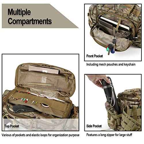 Tactical Range Bag Outdoor Sling Backpack Hiking Fanny Waist Pack