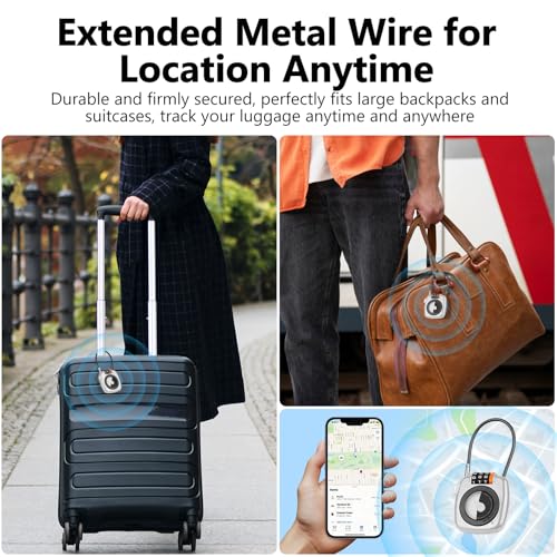 Compatible with Apple AirTag Secure Lock with Wire Cable