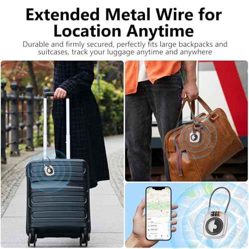 Compatible with Apple AirTag Secure Lock with Wire Cable (4 Count)