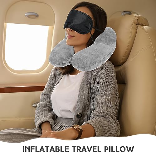 2 Inflatable Neck Pillow Airplane Travel (2 Count)