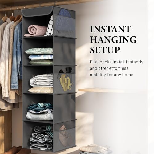 5 Shelf Hanging Closet Organizer