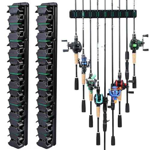 Vertical Fishing Rod Holder Wall Mount (2 Count)
